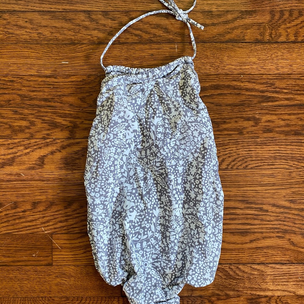 Ele Swims grey floral halter one piece
